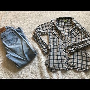 C&C California plaid top